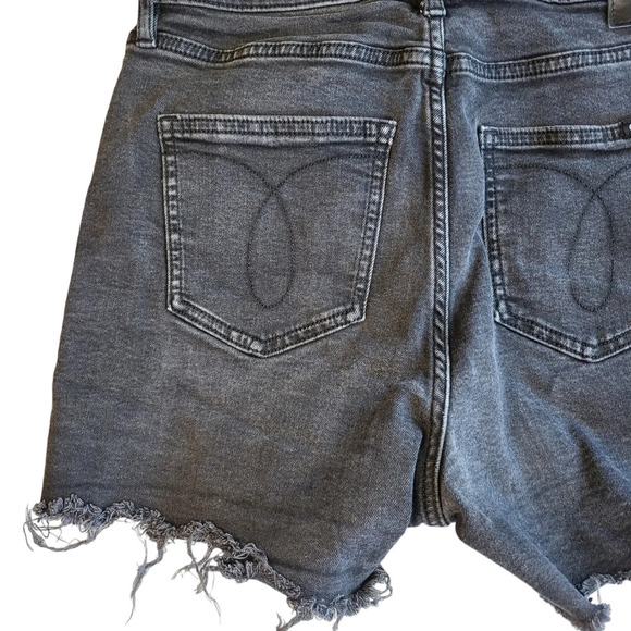 Calvin Klein Jeans High Rise Distressed Hem Shorts - Picture 7 of 11